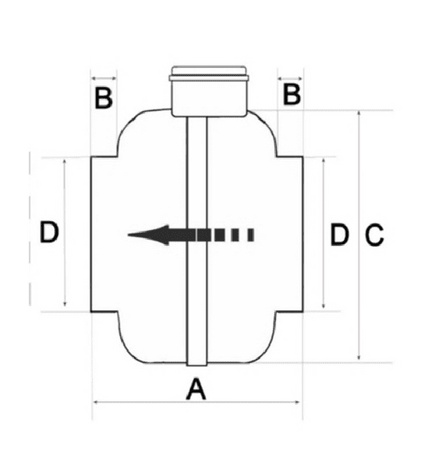PSP ILDF2-250 In-Line Duct Co-Axial Pipe Fan 250mm 230V~50Hz/60Hz