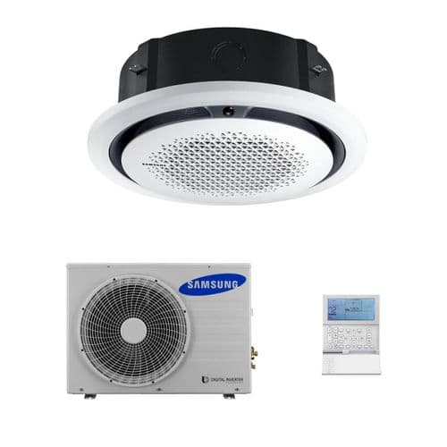 Samsung Air Conditioning AC071RN4PKG/EU 360 Deg Round Cassette Heat pump 7Kw/24000Btu R32 A++ 1ph