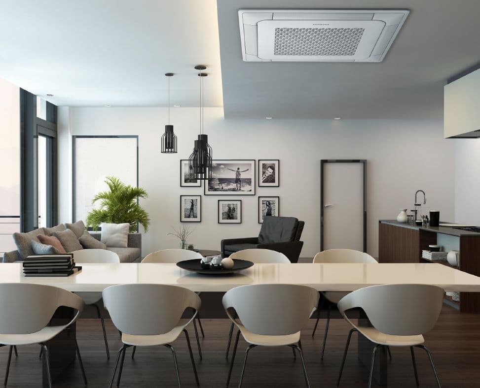 Samsung Air Conditioning AC100RN4DKG/EU Ceiling Cassette Heat Pump Wind ...