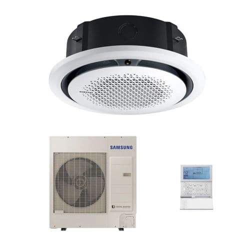 Samsung Air Conditioning AC100RN4PKG/EU 360 Deg Round Cassette Heat pump 10Kw/34000Btu R32 A++ 3Ph