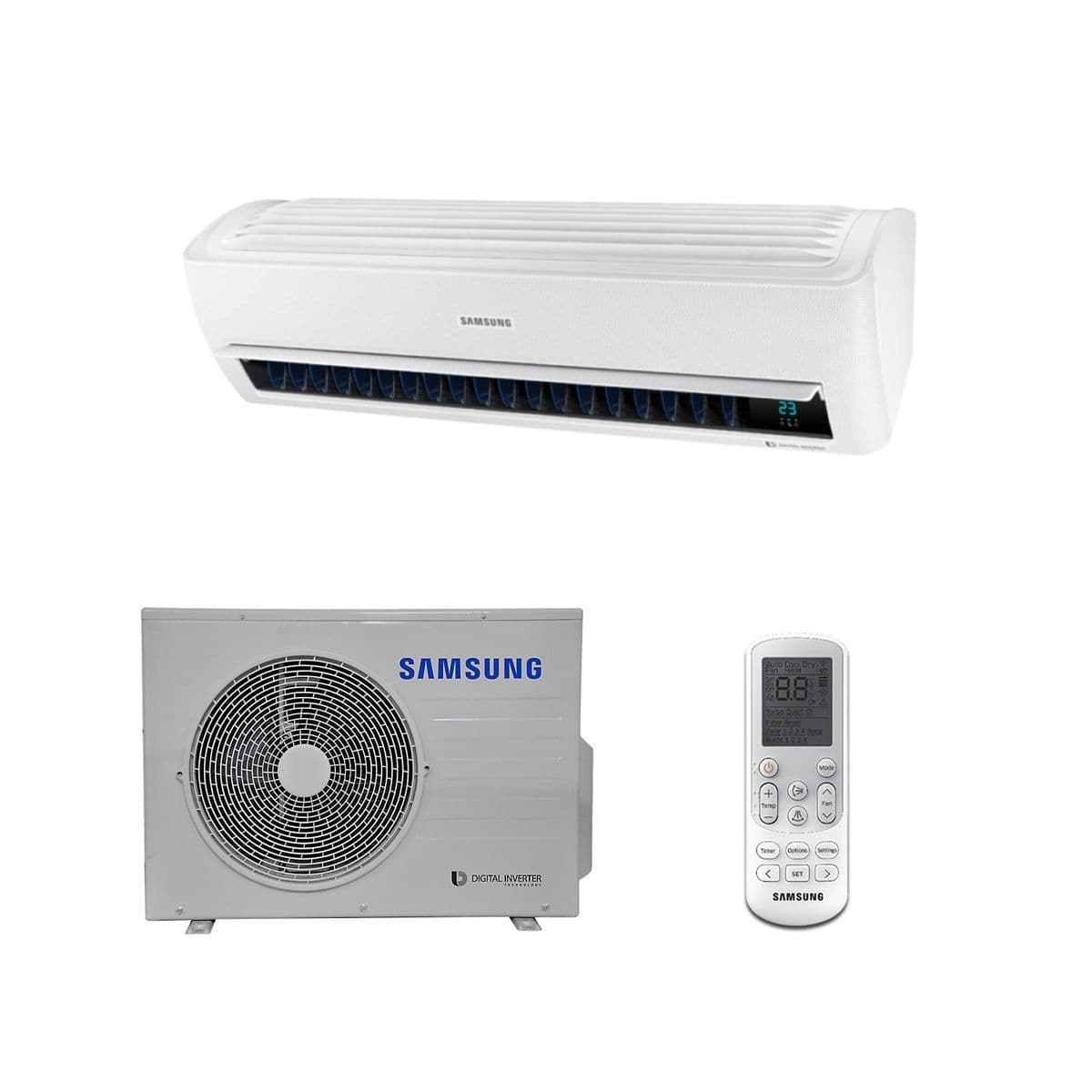 Samsung Air Conditioning AR18NSWXCWKNEU Wall Wind-Free Heat Pump