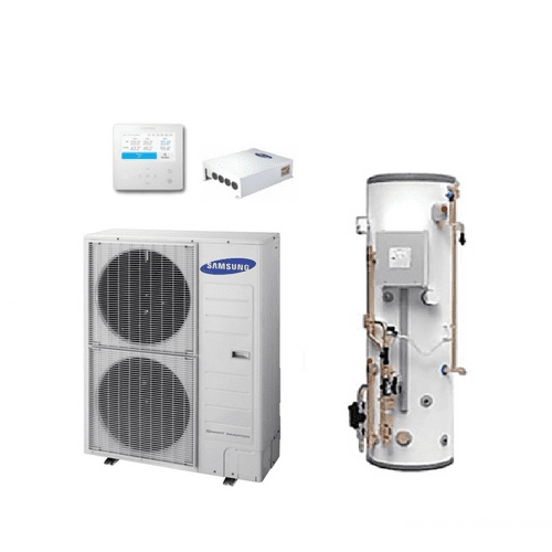 Samsung EHS AE160RXYDEG/EU ACL-300PFW Pre-Plumbed DHW Cylinder 250L 70L Buffer 16Kw 1Ph