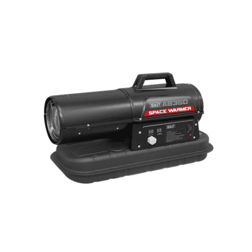 Sealey AB350 Space Warmer Kerosene/Diesel Heater with Wheels 10Kw/35000Btu/hr 230V~50Hz