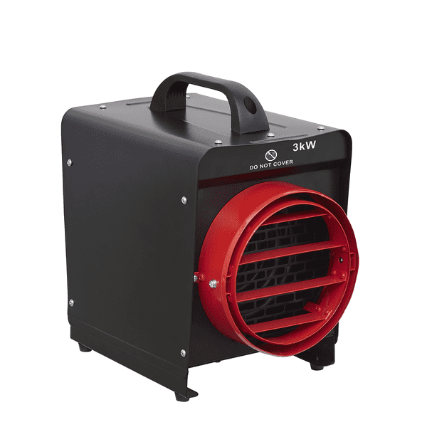 Sealey DEH3001 Industrial Electric Fan Heater 6m ducting 16A Fitted plug 3kW/12000Btu 240V~50Hz