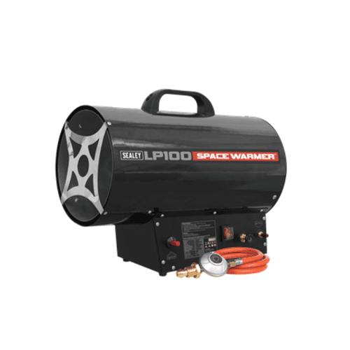 Sealey LP100 Space Warmer Industrial Fan Assisted Propane Heater 30Kw/100000Btu 220V~50Hz
