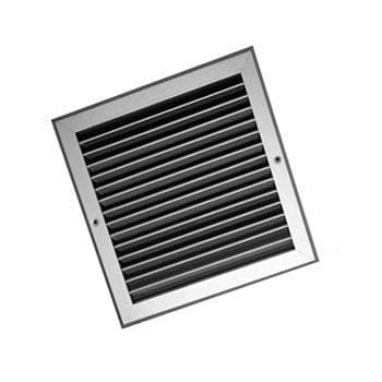 Single Deflection Grille With Damper White Finish 100mm to 600mm