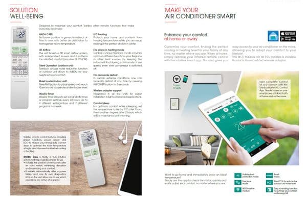 Toshiba Air Con Wall Mount SHORAI Edge RAS-B13J2KVSG-E RAS-13J2AVSG-E1 3.5Kw/12000Btu A+++ R32 Wi-FI