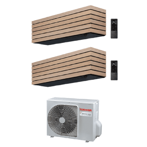 Toshiba Air Conditioning RAS-2M18G3AVG-E Multi-Split 2 Ã DAISEIKAI Wood RAS-B10S4KVDG-E 2.5Kw A+++