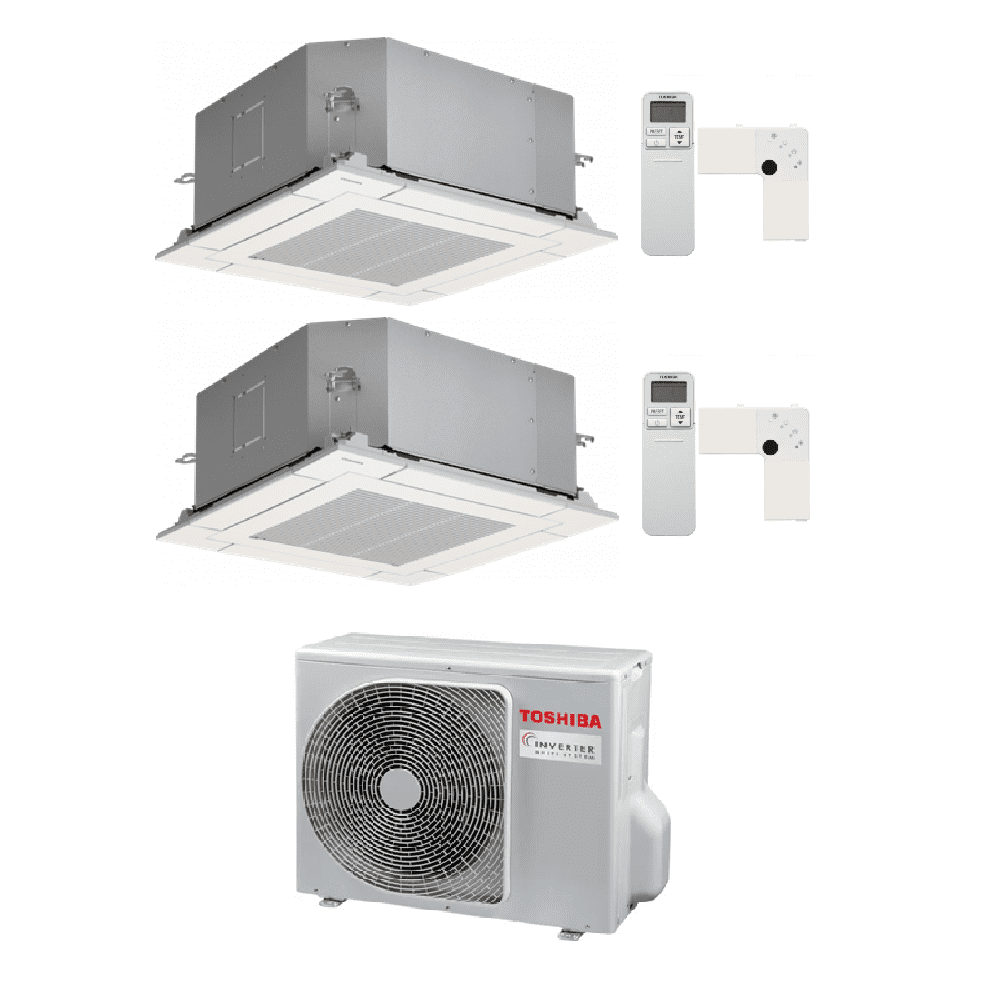 Toshiba Air Conditioning RAS-2M18G3AVG-E Multi-Split 2 Mini Cassette ...