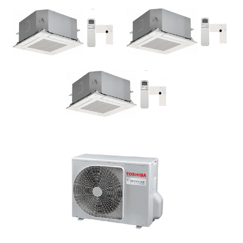 Toshiba Air Conditioning RAS-3M26G3AVG-E Multi Split 3 × Compact Mini Cassette RAS-M13S4MUVG-E