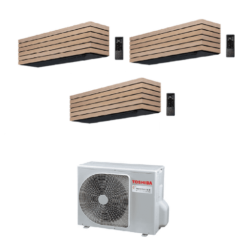 Toshiba Air Conditioning RAS-3M26G3AVG-E Multi-Split 3 Ã— DAISEIKAI Wood Wall RAS-B10S4KVDG-E A+++