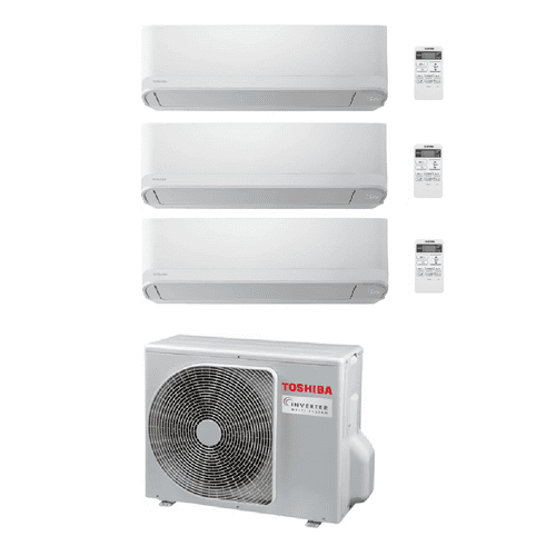 Toshiba Air Conditioning RAS-3M26G3AVG-E Multi-Split 3 Ã— Seiya Wall Mounted RAS-B16S4KVG-E 4Kw A++