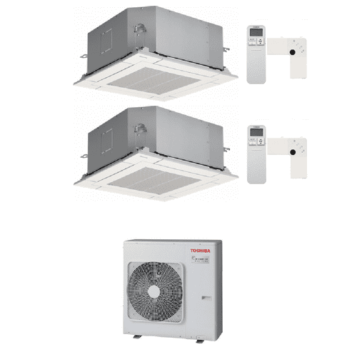 Toshiba Air Conditioning RAS-4M27G3AVG-E Multi Split 2 × Compact Mini Cassette RAS-M16S4MUVG-E