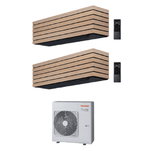 Toshiba Air Conditioning RAS-4M27G3AVG-E Multi-Split 2 × DAISEIKAI Wood RAS-B18S4KVDG-E 5Kw A+++