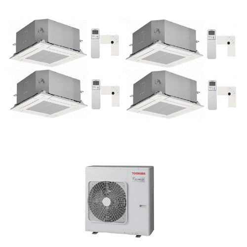 Toshiba Air Conditioning RAS-4M27G3AVG-E Multi Split 4 × Compact Mini Cassette RAS-M13S4MUVG-E
