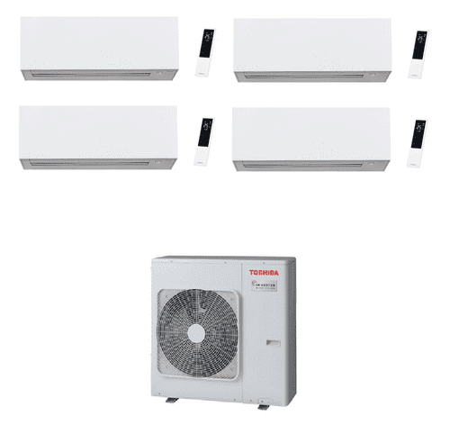 Toshiba Air Conditioning RAS-4M27G3AVG-E Multi-Split 4 Ã— DAISEIKAI White Wall RAS-B10S4KVPG-E 2.5Kw