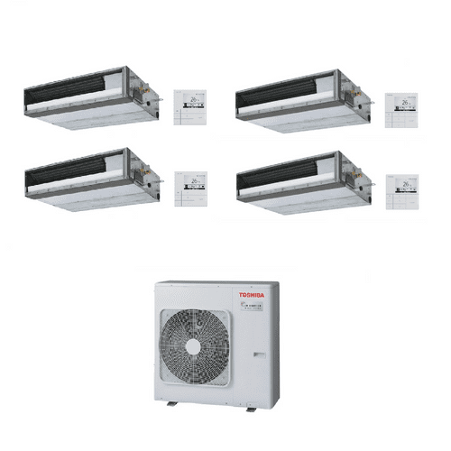 Toshiba Air Conditioning RAS-4M27G3AVG-E Multi Split 4 × Slim Duct RAS-M10U2DVG-E 2.5Kw