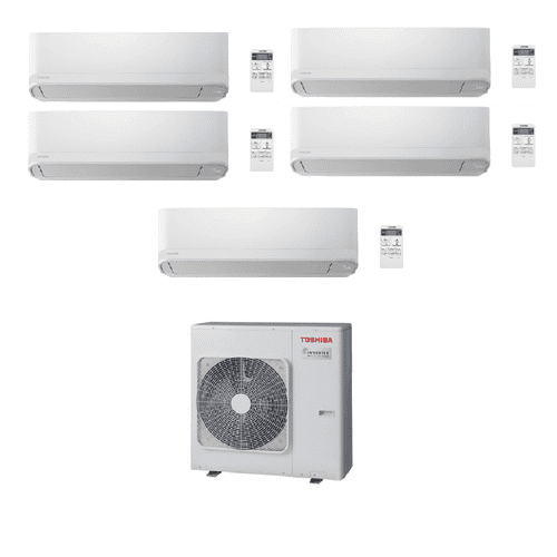 Toshiba Air Conditioning RAS-5M34G3AVG-E Multi-Split 5 × Seiya Wall Mounted RAS-B07S4KVG-E 2Kw A++