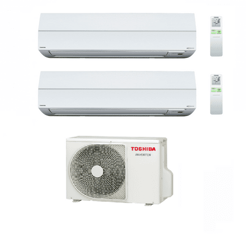 Toshiba Air Conditioning RAV-GM801ATP-E 2 x RAV-HM401KRTP-E Twin Wall Split Heat Pump 7Kw 1Ph