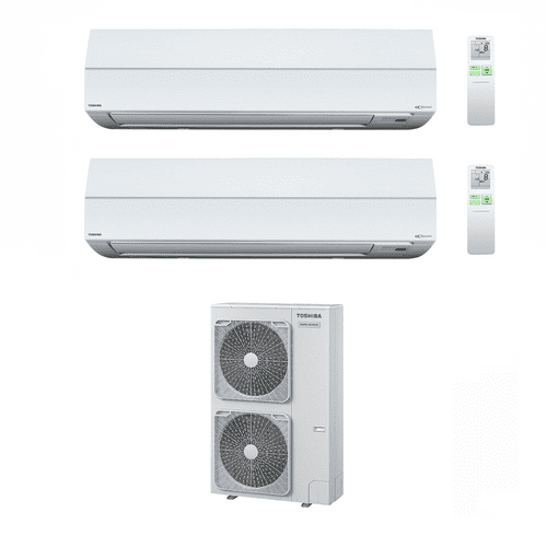 Toshiba Air Conditioning RAV-GP1101AT8-E 2 x RAV-HM561KRTP-E Twin Wall Split Heat Pump 10Kw 3Ph