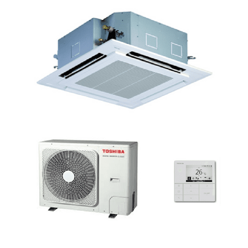 Toshiba Air Conditioning RAV-GV1101AT8P-E + RAV-HM1101UTP 4-Way Cassette Inverter Heat Pump 10Kw 3Ph