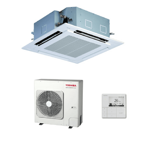 Toshiba Air Conditioning RAV-HM1401UTP-E + RAV-GV1401AT8P-E 4-Way Cassette Heat Pump 12Kw 3Ph