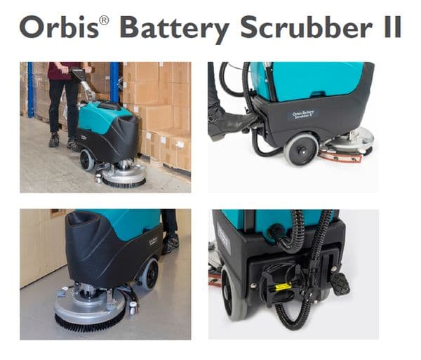 Truvox Orbis Battery Scrubber II Battery Scrubber Dryer 380mm Clean Time 1100 m²/hr 240/50-60Hz