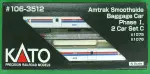 106-3512 Kato Amtrak - P42 - F40PH - Baggage Cars - N
