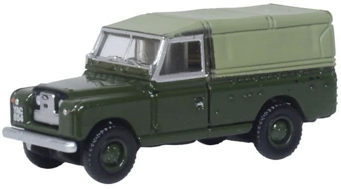 120LAN2011 OXFORD DIECAST Scale Land Rover Series 2 LWB Canvas Bronze Green