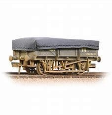 33-088 Bachmann 5-plank china clay wagon with hood in GWR grey - weathered