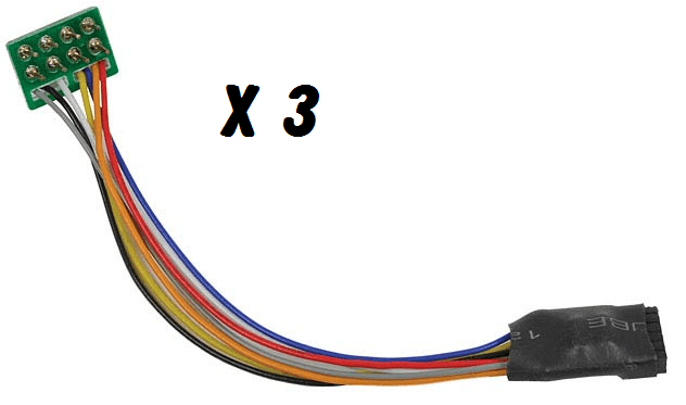 36-563 Bachmann Convertor for 6-Pin Decoder to 8-Pin Socket 3Pack