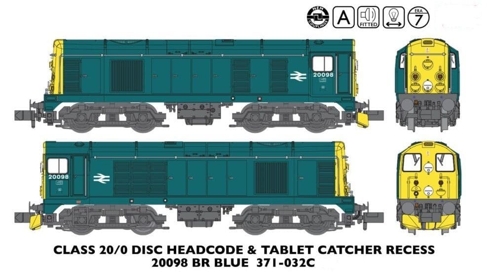 371-032C Farish Class 20/0 Disc Headcode & Tablet Catcher Recess 20098 ...