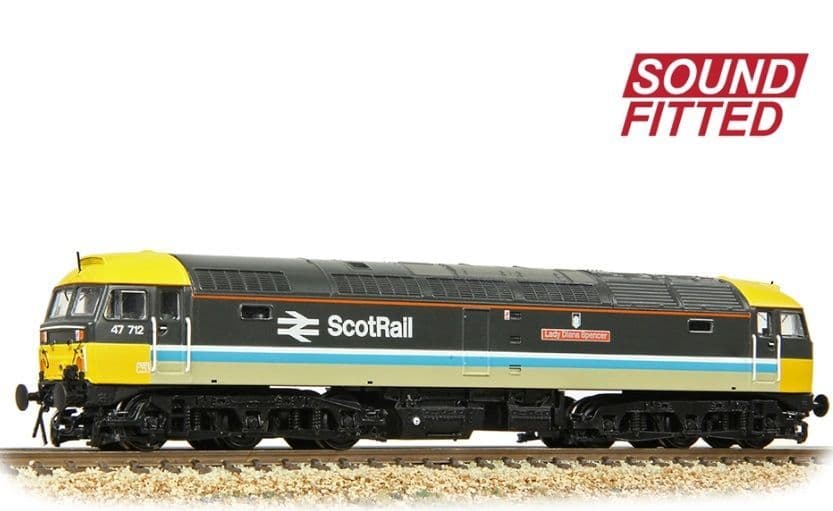 372-245ASF Farish Class 47/7 47712 Lady Diana Spencer BR ScotRail Sound ...