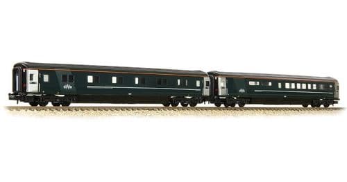 374-997B Farish BR Mk3 'Night Riviera' 2-Coach Pack GWR Green (FirstGroup)