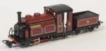 51251C  KATO/PECO OO-9 Small England locomotive “PALMERSTON” (Maroon) with free loco crew