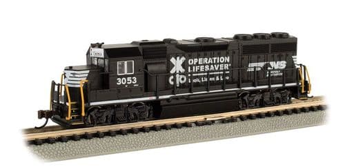 63565 Bachmann EMD GP40 - Norfolk Southern Op Lifesaver#3053 (With DB)