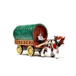 Arch Laser A3D128 N Gauge Horse Drawn Gypsy Caravan and Driver (painted)