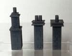 Arch Laser ALN0086 Unpainted 3D Printed Cut Stone Chimneys (3)