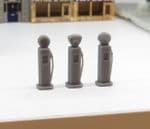 Arch Laser B3D028 1/76 Scale (OO) Gauge Set of 3 1950's Petrol Pumps (unpainted)
