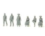 Arch laser OSBF0020 OO Gauge Edwardian Passengers OO 1/76 Scale (unpainted) Set of Six