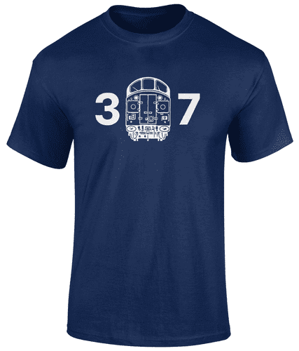 Class 37 Train T-Shirt – Minimalist Railway Graphic Tee for Train Enthusiasts