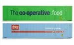 Dapol 4F-028-002 Scale: 1:76, OO 45ft Hi-Cube Container Pack (2) Argos/Co-Op Weathered