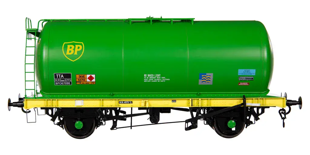 Dapol Carro Serbatoio TTA 45t O Gauge - Shell BP Grigio/Rosso Modello Ferroviario