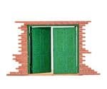 Dapol Kitmaster 4C-000-001 OO Gauge Station Doors - Green