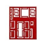 Dapol Kitmaster 4C-000-002 OO Gauge Station Doors - Red