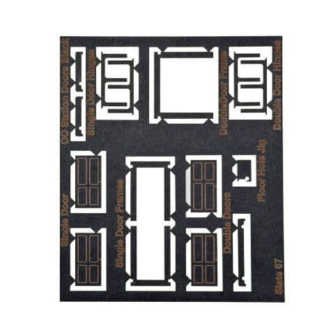 Dapol Kitmaster 4C-000-003 OO Gauge Station Doors - Grey