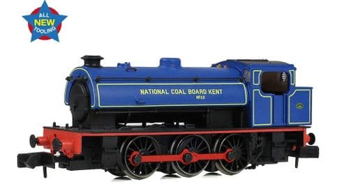 E85503 WD Austerity Saddle Tank No. 12 National Coal Board Kent Lined Blue