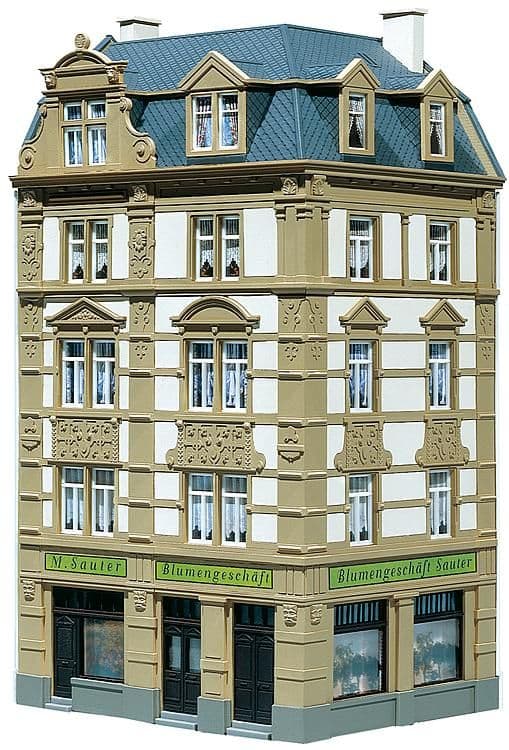 Faller 130916 HO Scale 4 Storey Corner House Dormer Windows Era I