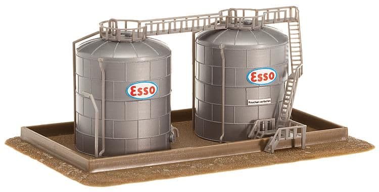 Faller 222131 N Scale 2 Oil Tanks with Ladderways & Catwalk Era III