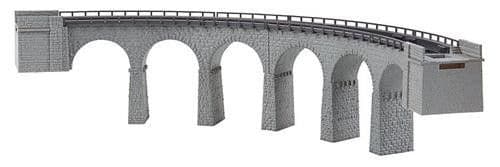 Faller FA120466 - Viaduc Courbé 2 Voies Pour Train Miniature Échelle HO (1/87)